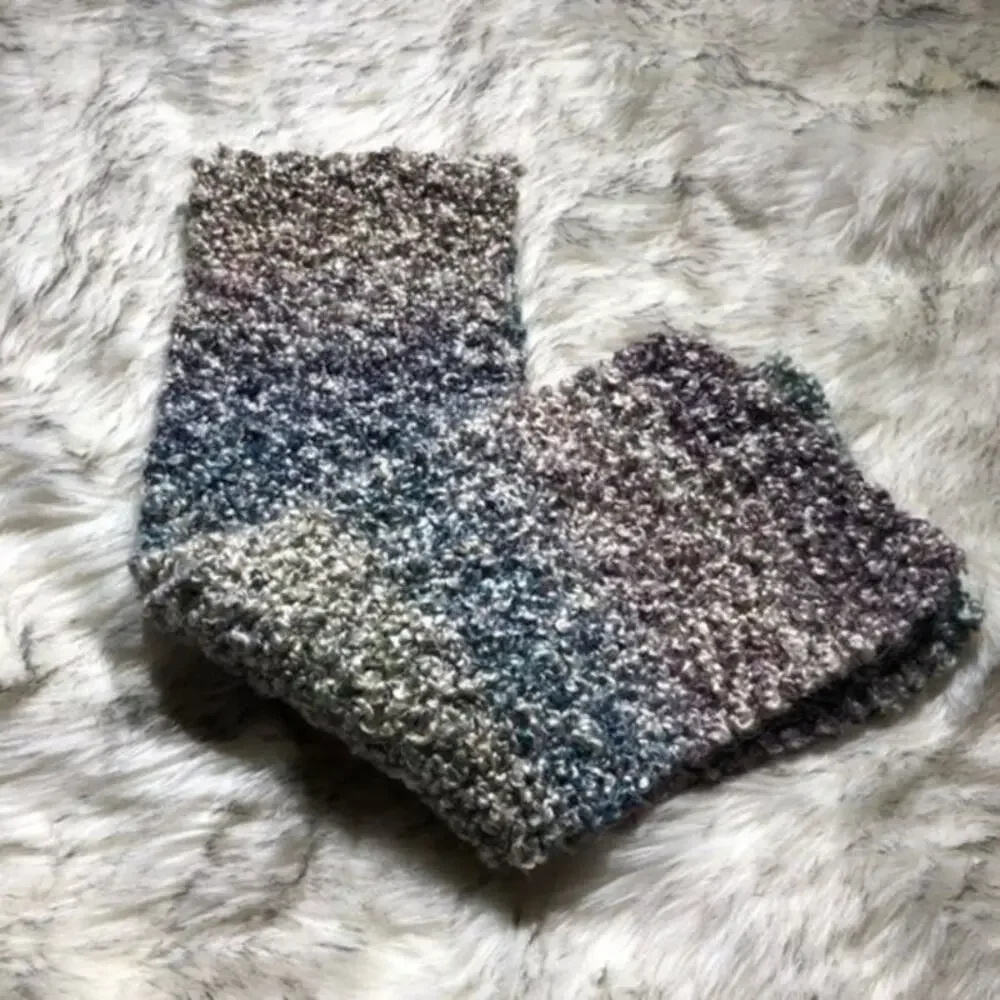 Kawaii Rainbow Pride Heathered Knit Infinity Loop Layered Scarf